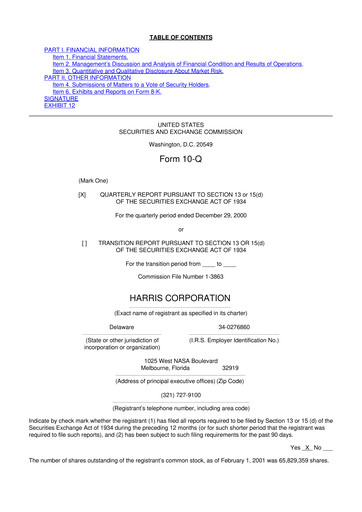 Thumbnail L3Harris Technologies 10-Q Quarterly Report FY 