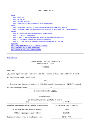 Thumbnail Transcat 10-K Annual Report 