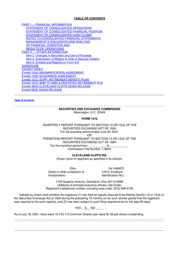Vorschaubild Cleveland-Cliffs 10-Q Quartalsbericht  