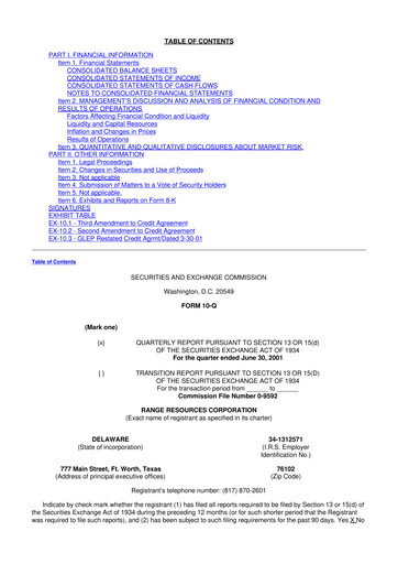 Miniature Range Resources
 10-Q Rapport trimestriel  