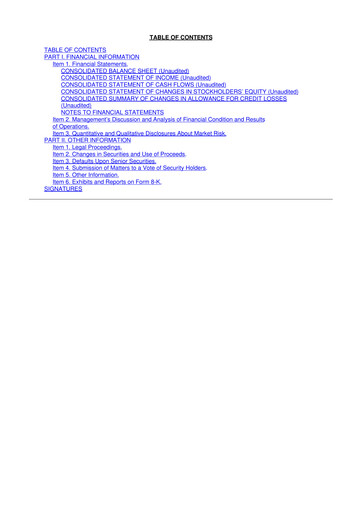 Thumbnail M&T Bank 10-Q Quarterly Report FY 