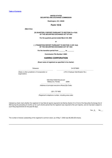 Thumbnail L3Harris Technologies 10-Q Quarterly Report FY 