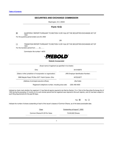 Thumbnail Diebold Nixdorf
 10-Q Quarterly Report FY 