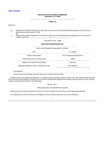 Thumbnail Worthington Enterprises 10-Q Quarterly Report FY 