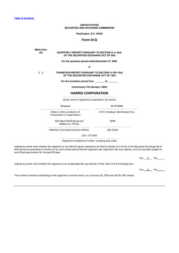 Thumbnail L3Harris Technologies 10-Q Quarterly Report FY 