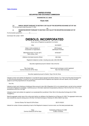 Thumbnail Diebold Nixdorf
 10-K Annual Report 