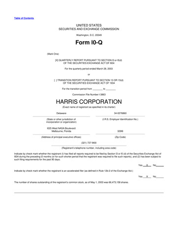 Thumbnail L3Harris Technologies 10-Q Quarterly Report FY 
