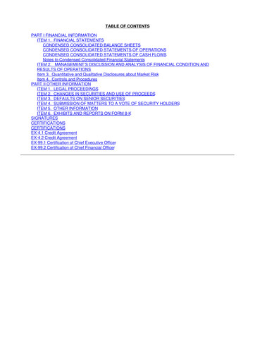 Miniature SITE Centers
 10-Q Rapport trimestriel  