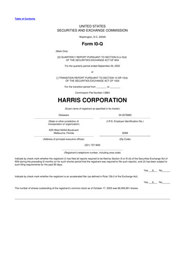 Thumbnail L3Harris Technologies 10-Q Quarterly Report FY 