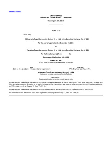 Thumbnail Transcat 10-Q Quarterly Report FY 