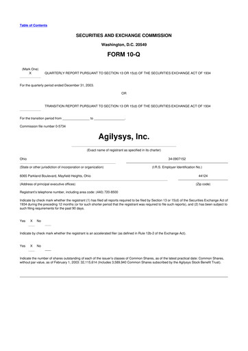 Thumbnail Agilysys 10-Q Quarterly Report FY 