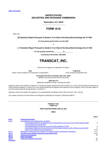 Thumbnail Transcat 10-Q Quarterly Report FY 