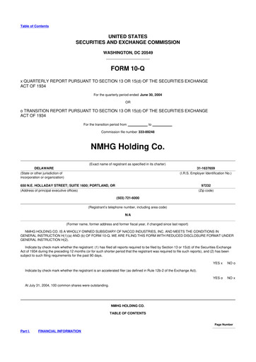 Thumbnail Hyster-Yale Materials Handling 10-Q Quarterly Report FY 