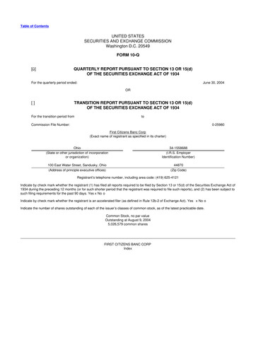 Vorschaubild Civista Bancshares
 10-Q Quartalsbericht  