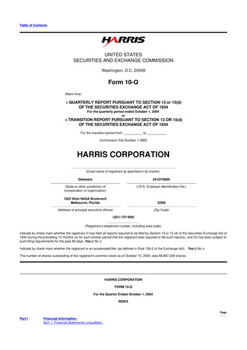 Thumbnail L3Harris Technologies 10-Q Quarterly Report FY 