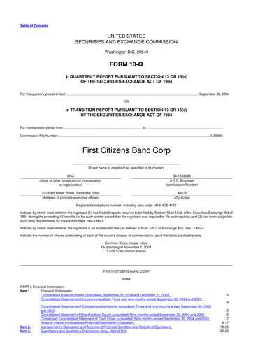 Vorschaubild Civista Bancshares
 10-Q Quartalsbericht  