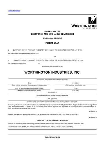Thumbnail Worthington Enterprises 10-Q Quarterly Report FY 