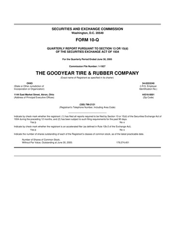 Thumbnail Goodyear 10-Q Quarterly Report FY 