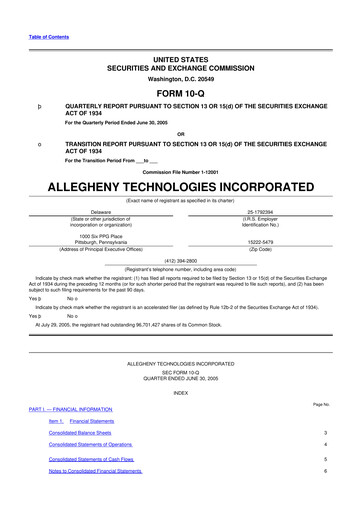 Thumbnail ATI Inc.
 10-Q Quarterly Report FY 