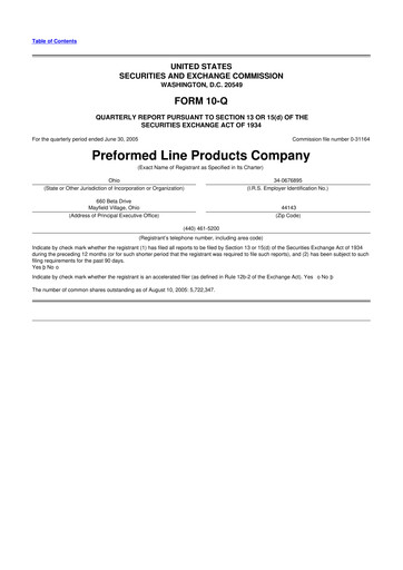 Thumbnail Preformed Line Products 10-Q Quarterly Report FY 