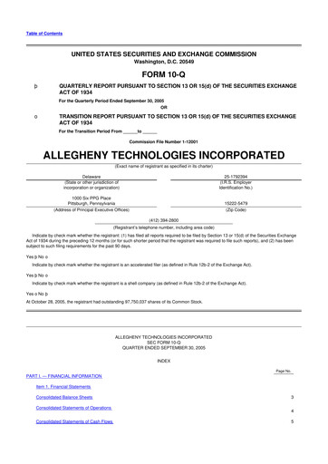 Thumbnail ATI Inc.
 10-Q Quarterly Report FY 
