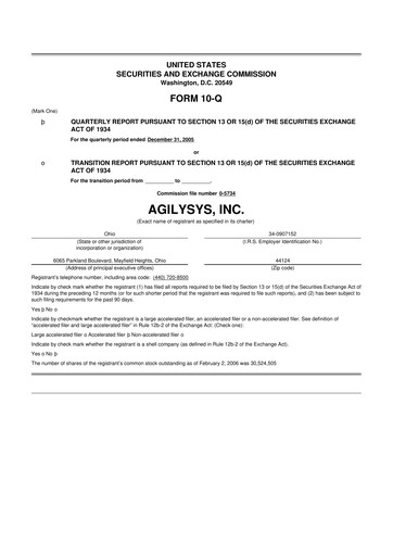 Thumbnail Agilysys 10-Q Quarterly Report FY 