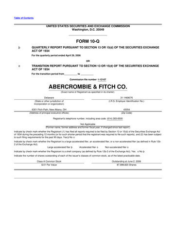 Miniature Abercrombie & Fitch 10-Q Rapport trimestriel  