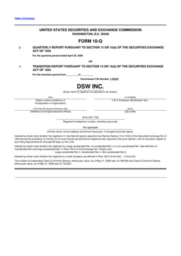 Thumbnail Designer Brands
 10-Q Quarterly Report FY 