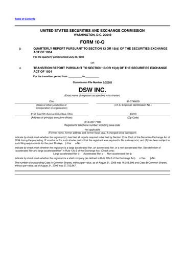 Thumbnail Designer Brands
 10-Q Quarterly Report FY 