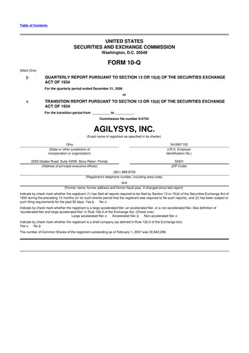 Thumbnail Agilysys 10-Q Quarterly Report FY 