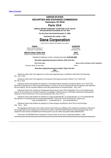 Thumbnail Dana Incorporated 10-K Annual Report 