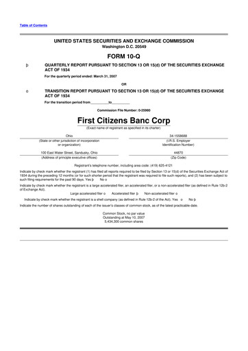 Vorschaubild Civista Bancshares
 10-Q Quartalsbericht  