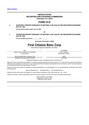 Vorschaubild Civista Bancshares
 10-Q Quartalsbericht  