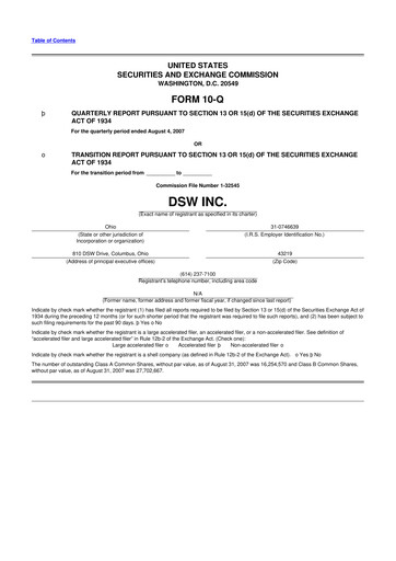 Thumbnail Designer Brands
 10-Q Quarterly Report FY 