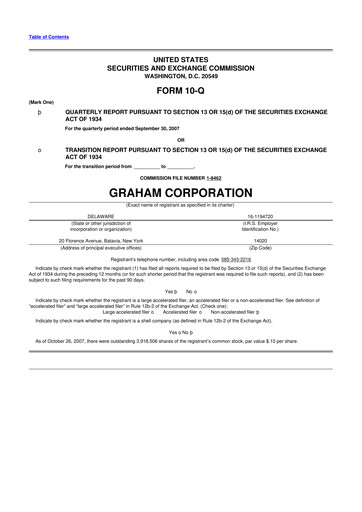 Vorschaubild Graham Corporation
 10-Q Quartalsbericht  