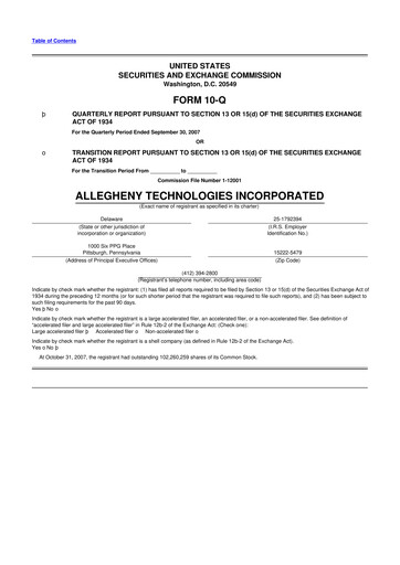 Thumbnail ATI Inc.
 10-Q Quarterly Report FY 