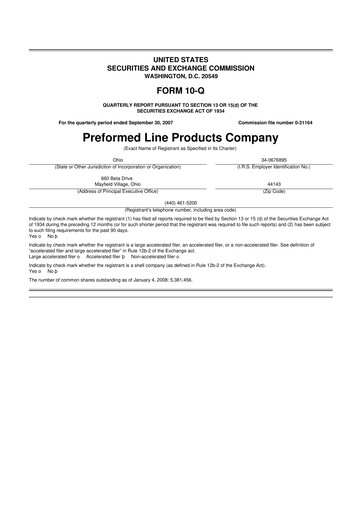 Thumbnail Preformed Line Products 10-Q Quarterly Report FY 