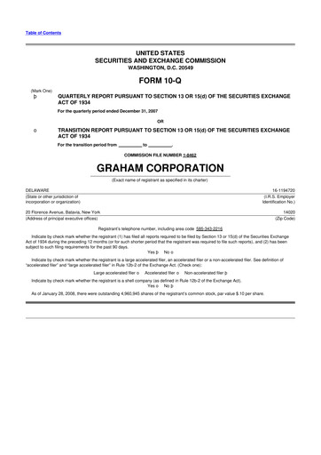 Vorschaubild Graham Corporation
 10-Q Quartalsbericht  