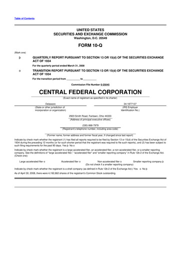 Thumbnail CF Bankshares 10-Q Quarterly Report FY 