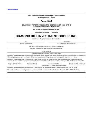 Thumbnail Diamond Hill Investment Group 10-Q Quarterly Report FY 