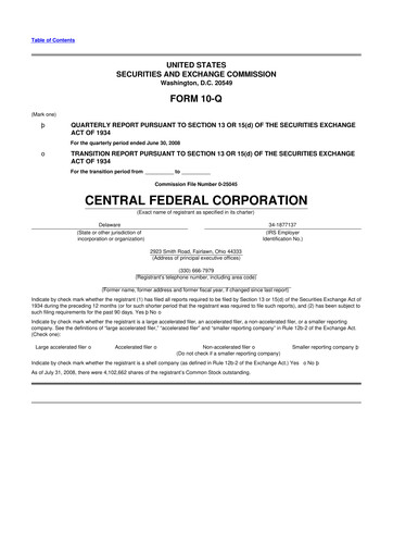Thumbnail CF Bankshares 10-Q Quarterly Report FY 