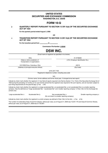 Thumbnail Designer Brands
 10-Q Quarterly Report FY 