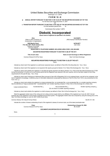 Thumbnail Diebold Nixdorf
 10-K Annual Report 