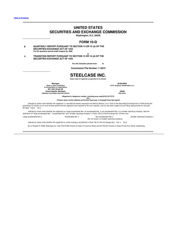 Thumbnail Steelcase 10-Q Quarterly Report FY 