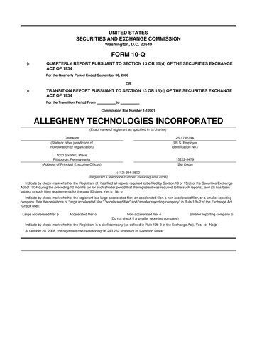 Thumbnail ATI Inc.
 10-Q Quarterly Report FY 