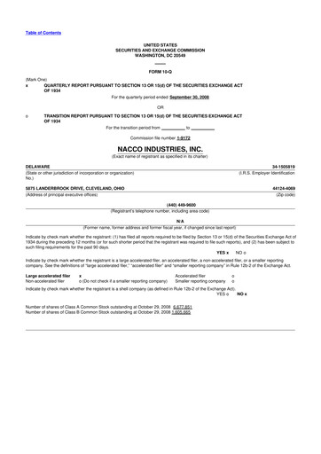 Thumbnail NACCO Industries
 10-Q Quarterly Report FY 