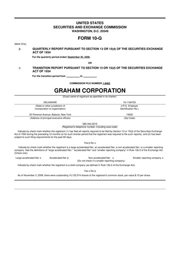 Vorschaubild Graham Corporation
 10-Q Quartalsbericht  