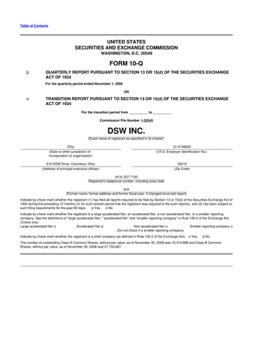 Thumbnail Designer Brands
 10-Q Quarterly Report FY 