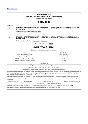 Thumbnail Agilysys 10-Q Quarterly Report FY 