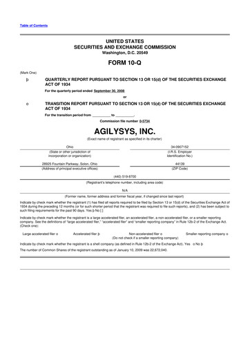 Thumbnail Agilysys 10-Q Quarterly Report FY 